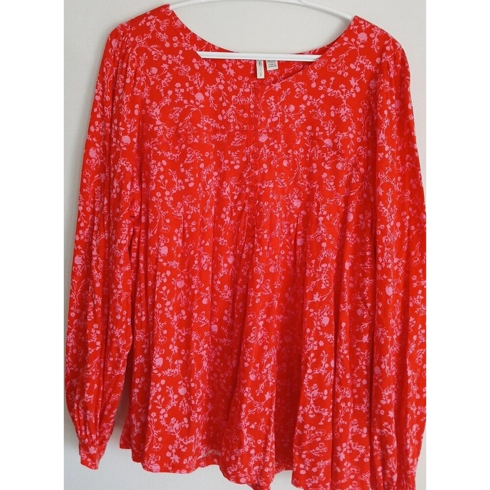 Cato Longsleeve Hopeless Roma Poppy Red Blouse Womens 18/20 Very Pretty